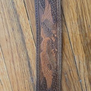 Vintage Men's Brown Leather Belt American Eagle